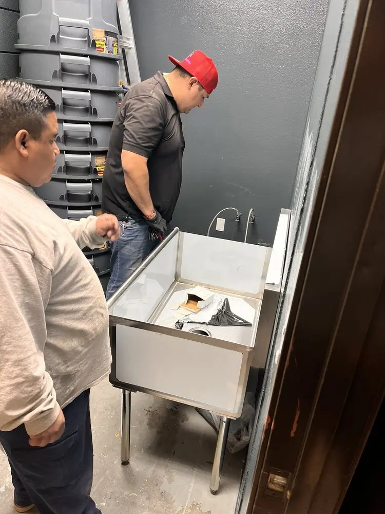 Commercial plumbing and sink installation in Sheldon